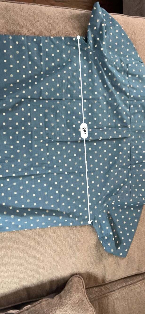 Patagonia Go To Shirt Size XL Lagom Blue Sun Beams Short Sleeve Organic - Picture 6 of 7